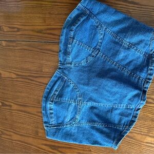 Jean corset crop top